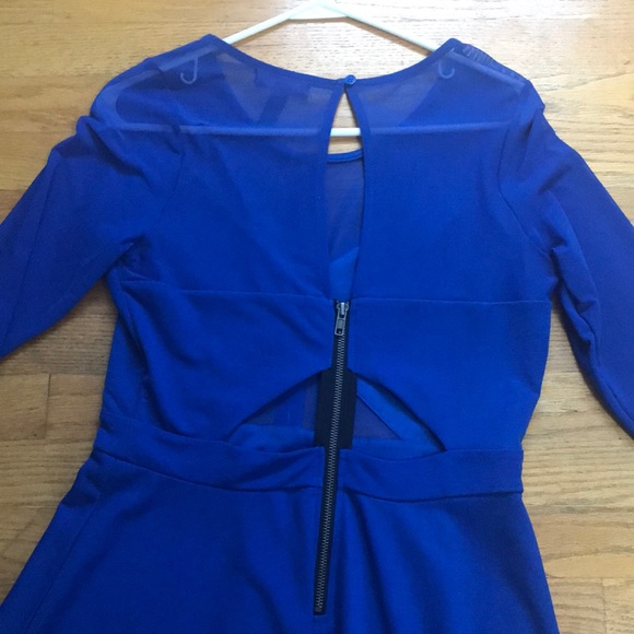 Blue Cut Out Dress - Picture 5 of 5